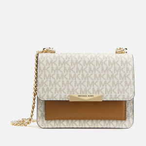 MICHAEL MICHAEL KORS Women's Jade Xtra Small Gusset Cross Body Bag - Vanilla/Acorn