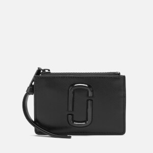 Marc Jacobs Women's Textured Top Zip Multi Wallet - Black