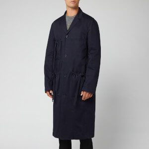 JW Anderson Men's Oversize Drawstring Long Jacket - Navy