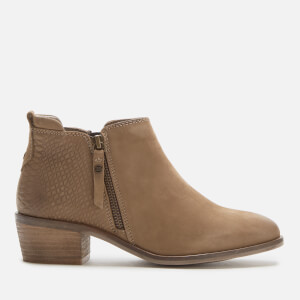 Dune Women's Putnum Nubuck Flat Ankle Boots - Taupe