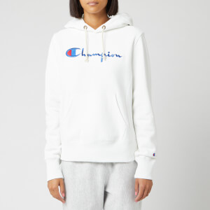 Champion Women's Big Script Hooded Sweatshirt - White