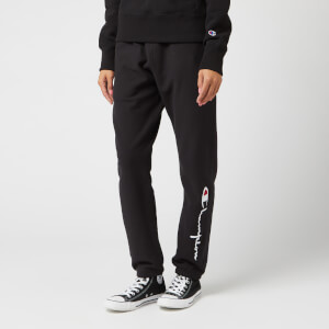 Champion Women's Big Script Elastic Cuff Pants - Black