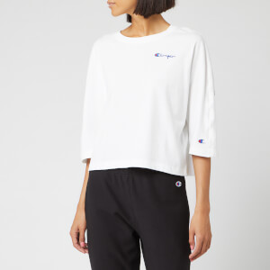 Champion Women's Back Script Oversized Cropped T-Shirt - White