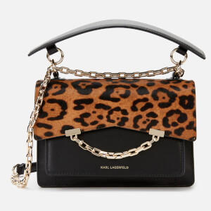 Karl Lagerfeld Women's K/Karl Seven Spec. Leopard Shoulder Bag - Black