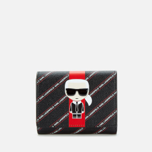 Karl Lagerfeld Women's K/Stripe Ikonik Fold Wallet - Black