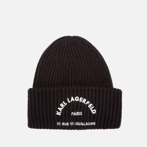 Karl Lagerfeld Women's Rue St. Guillaume Beanie Hat - Black