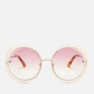 Chloe Women's Willis Round Frame Sunglasses - Gold/Ivory