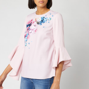 Ted Baker Women's Shannia Raspberry Ripple Waterfall Top - Light Pink