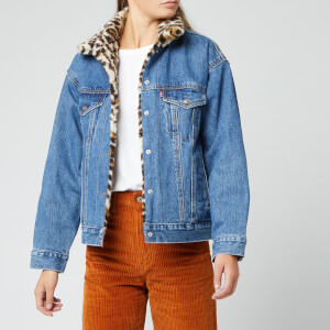 Levi's Women's Dad Reversible Fur Trucker Jacket - Cat Eye