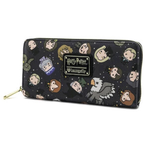 Loungefly Harry Potter Chibi Character AOP Zip Around Wallet