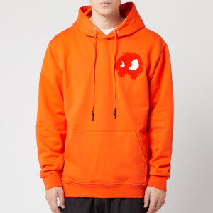 McQ Alexander McQueen Men's Pullover Large Monster Hoodie - Electric Orange