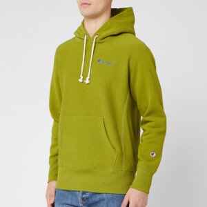Champion Men's Small Script Hooded Sweatshirt - Green