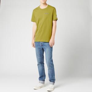 Champion Men's Small Script Crew Neck T-Shirt - Green