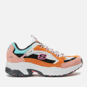 Skechers Women's Stamina Sugar Rocks Suede Trainers - Tan Multi