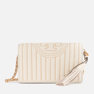 Tory Burch Women's Fleming Mini Stud Wallet Cross Body Bag - Birch
