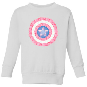 Marvel Captain America Flower Shield Kids' Sweatshirt - White