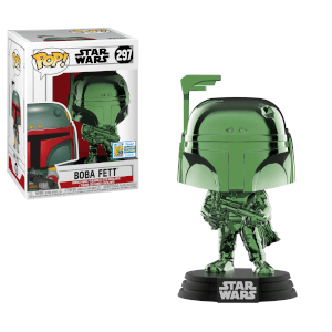 SDCC 2019 EXC Star Wars Boba Fett Green Chrome Pop! Vinyl Figure