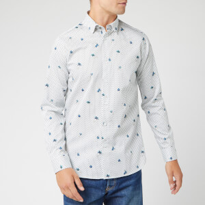 Ted Baker Men's Richrd Floral Geo Print Shirt - White
