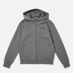 Emporio Armani EA7 Boys' Train Core ID Full Zip Hoodie - Dark Grey Melange