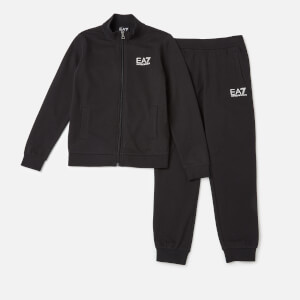 Emporio Armani EA7 Boys' Train Core ID Full Zip Tracksuit - Black