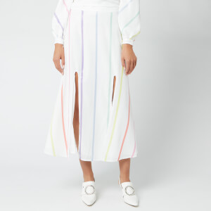 Olivia Rubin Women's Astrid Skirt - White Thin Stripe