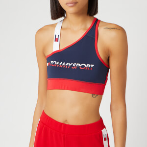 Tommy Sport Women's Logo Mid Sports Bra - Sport Navy