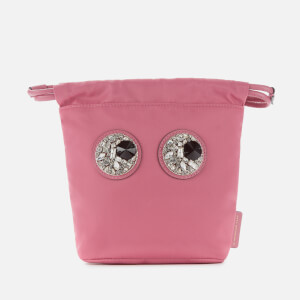 Anya Hindmarch Women's Nylon Drawstring Pouch Crystal Eyes - Light Clay