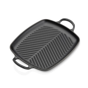 Le Creuset Signature Cast Iron Shallow Rectangular Grill - 30cm - Satin Black