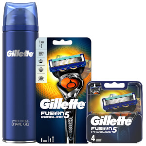 Fusion5 Men's ProGlide Bundle (Razor Handle, 4 Count Blade and Shave Prep 200ml)