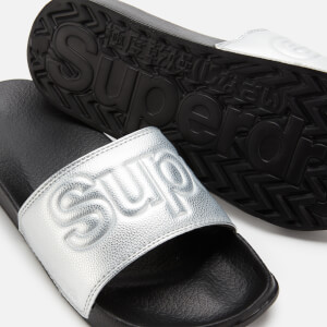 Superdry Women's Colour Change Pool Slide Sandals - Silver