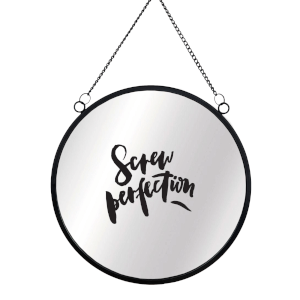 Screw Perfection Round Mirror & Vinyl Sticker