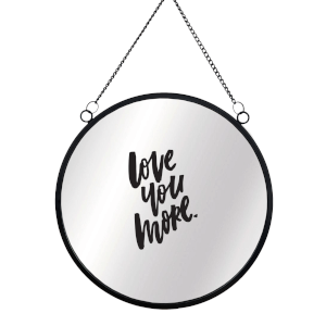Love You More Round Mirror & Vinyl Sticker