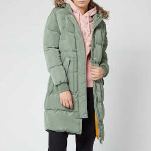 Superdry Women's Luxe Longline Puffer Jacket - Sea Spray