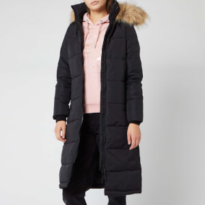 Superdry Women's Longline Quilted Everest Jacket - Black