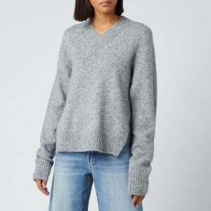 Helmut Lang Women's Brushed V Neck Jumper - Ash