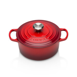 Le Creuset Signature Cast Iron Round Casserole Dish - 18cm - Cerise