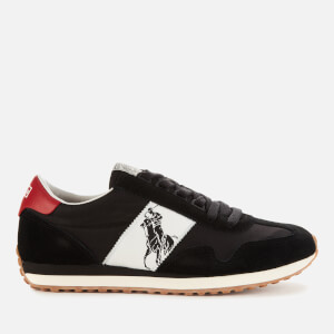 Polo Ralph Lauren Men's Train 90 Polo Player Runner Style Trainers - Black/Red Tab