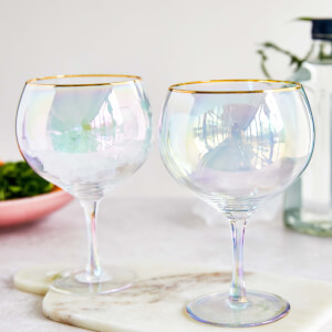 Rainbow Gin Balloon Glasses (Set of 2)