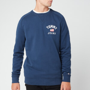Tommy Jeans Men's Washed Chest Graphic Crew Sweatshirt - Black Iris