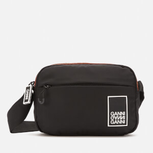 Ganni Women's Tech Fabric Cross Body Bag - Black