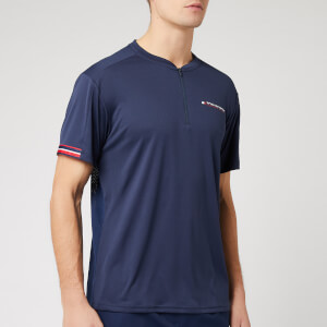 Tommy Sport Men's 1/2 Zip Mesh T-Shirt - Sport Navy