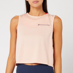 Tommy Sport Women's Cropped Logo Tank Top - Dusty Pink