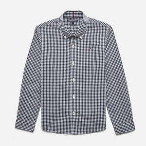 Tommy Kids Boys' Long Sleeve Gingham Shirt - Sky Captain