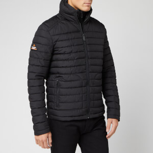 Superdry Men's Double Zip Fuji Coat - Washed Black