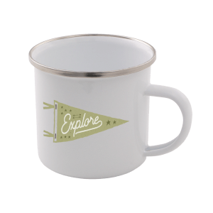 Explore Enamel Mug – White