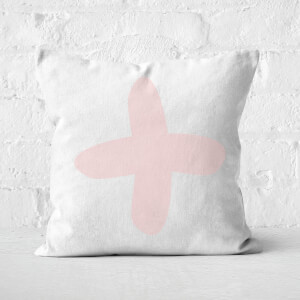 Light Pink Cross Square Cushion