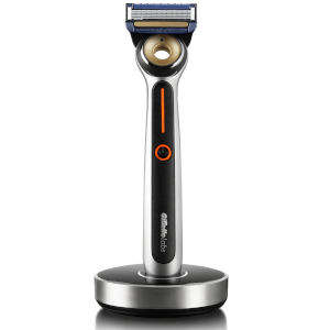 GilletteLabs Heated Razor Starter Kit with Razor, Blade Refill, Charging Dock, Smart Plug