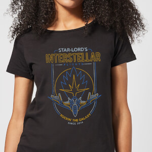 Marvel Guardians Of The Galaxy Interstellar Flights Women's T-Shirt - Black