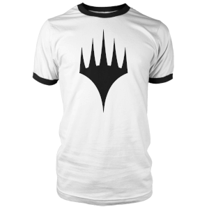 Magic The Gathering Black Logo Men's Ringer - White/Black