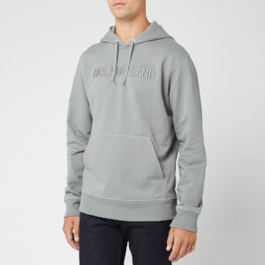 Helmut Lang Men's Raised Embroidery Hoody - Pebble